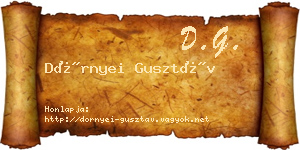Dörnyei Gusztáv névjegykártya