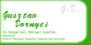 gusztav dornyei business card